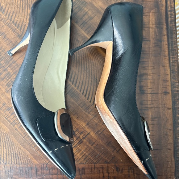 Prada Heels with Silver Buckle Detail - Picture 3 of 5